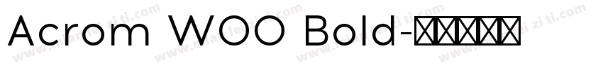 Acrom W00 Bold字体转换